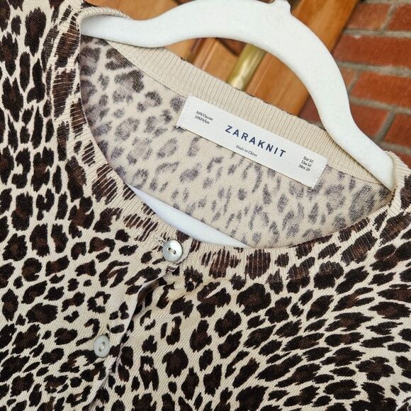 Zara Animal Print Cardigan - Picture 2 of 8